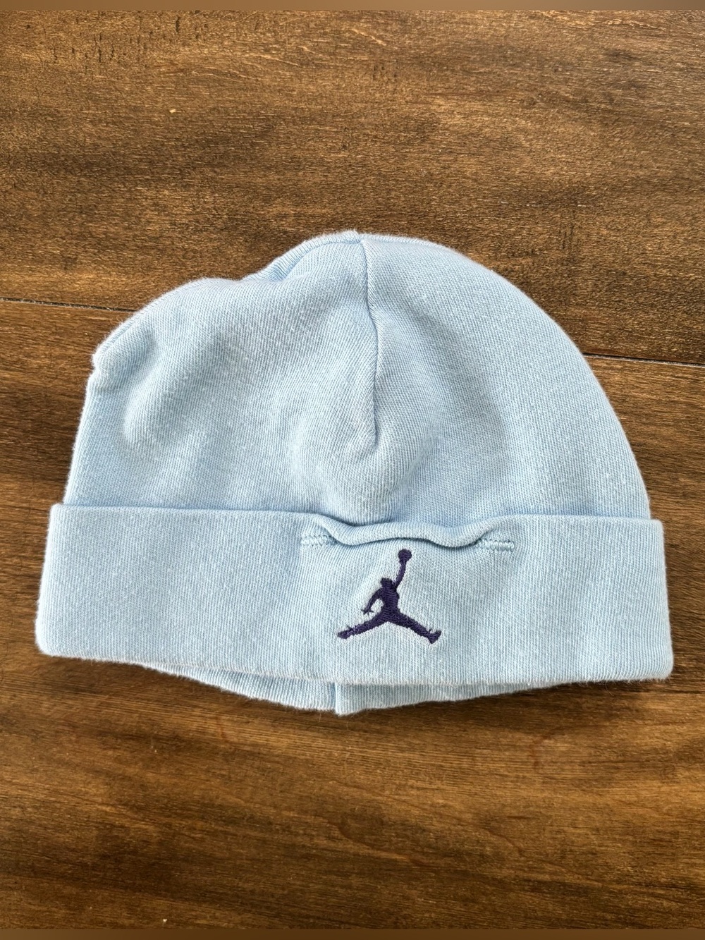 Jordan Infant Light Blue Beanie with Jumpman Logo